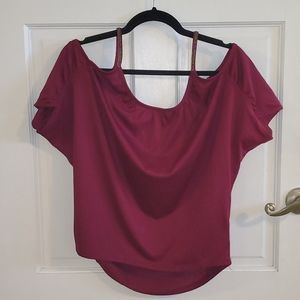 Jessica Simpson Burgundy Short Sleeve Shirt